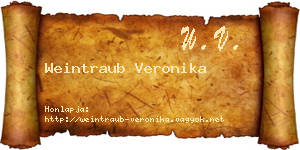Weintraub Veronika névjegykártya